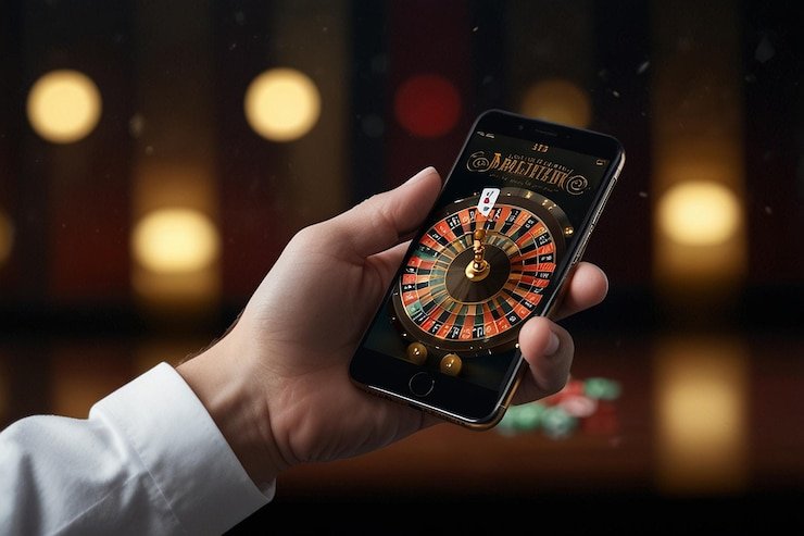 Dua pengguna jkt48 menikmati live casino dari perangkat mereka dengan antarmuka intuitif